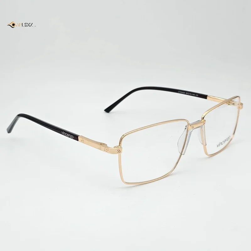 عینک طبی مردانه-زنانه فلزی VINCENZO طلایی کد ۱۸۰۳