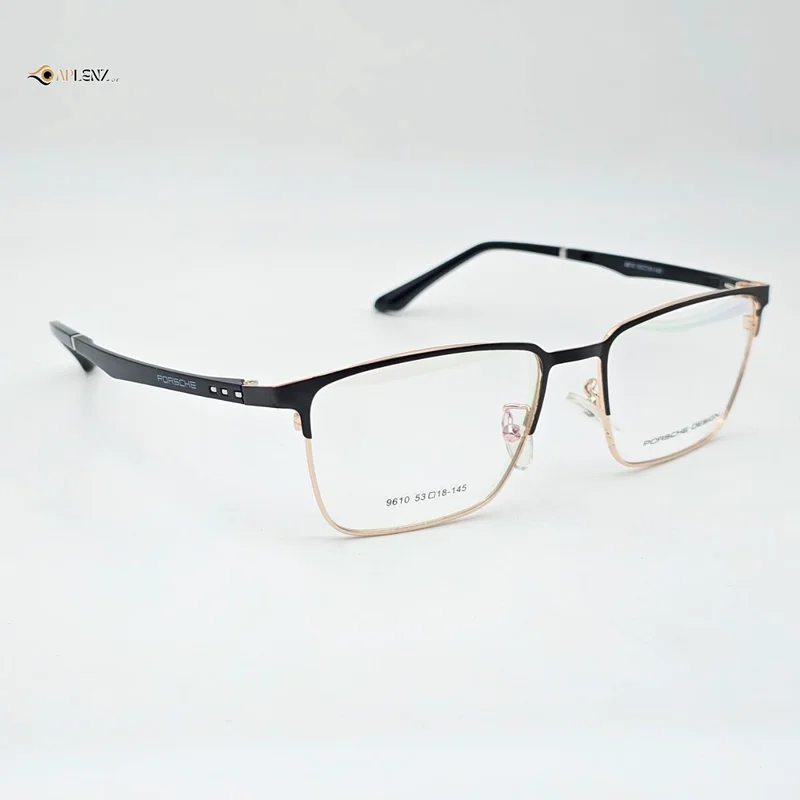 عینک طبی مردانه-زنانه PORSCHE DESIGN مشکی طلایی کد ۱۸۰۵