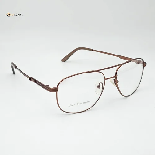 عینک طبی مردانه-زنانه دو پل تیتانیومی کد ۱۷۹۶